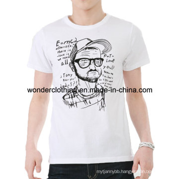 Wholesale Hot Cutton Printing Round Neck Fashion Men T-Shirt